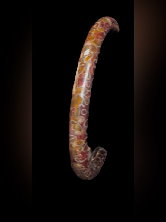 Jewelry - Thick Wine Brownish Cloisonne Bangle